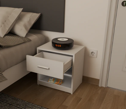 Secreture hidden nightstand – lifestyle photo concealed furniture in room