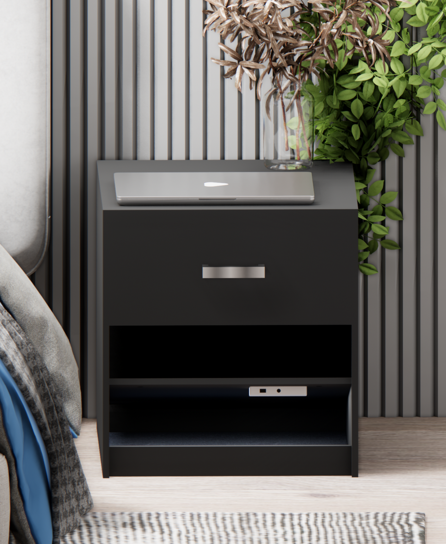 Secreture hidden nightstand – open view hidden compartment